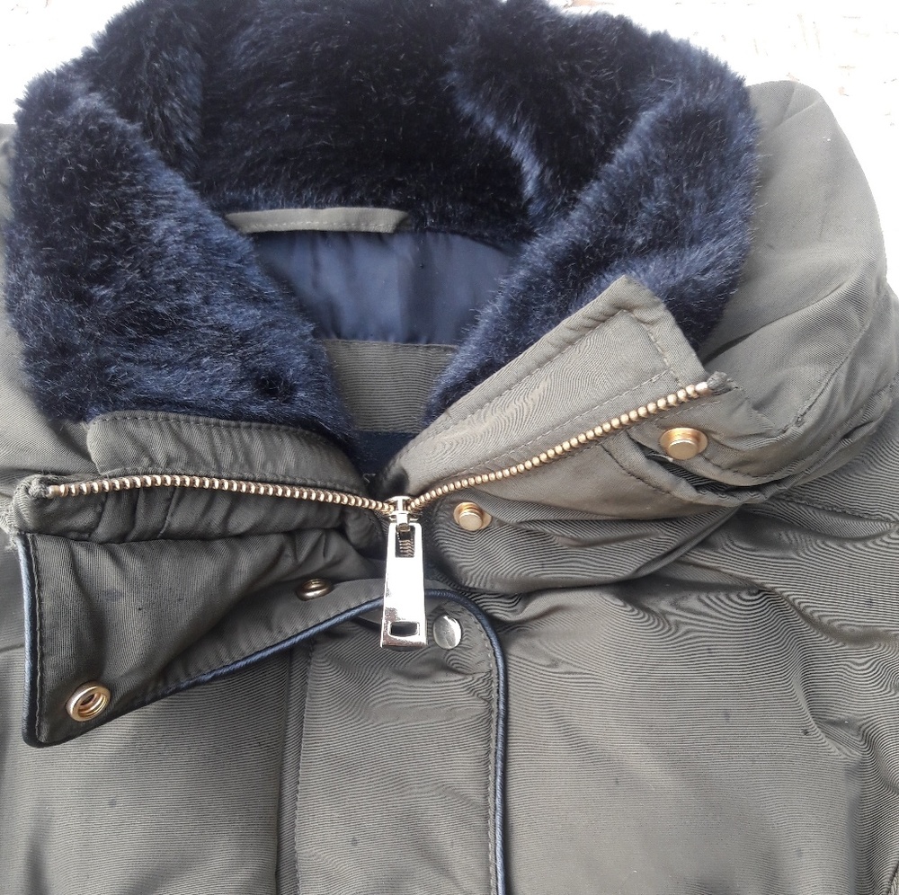 Zara Basic Brown Puffer Jacket M - image 7